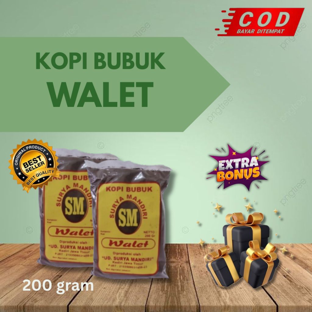 

Kopi Bubuk Walet 200gr | Kopi Bubuk Laris | Kopi Bubuk murah | Produsen Kopi Kediri PABRIK
