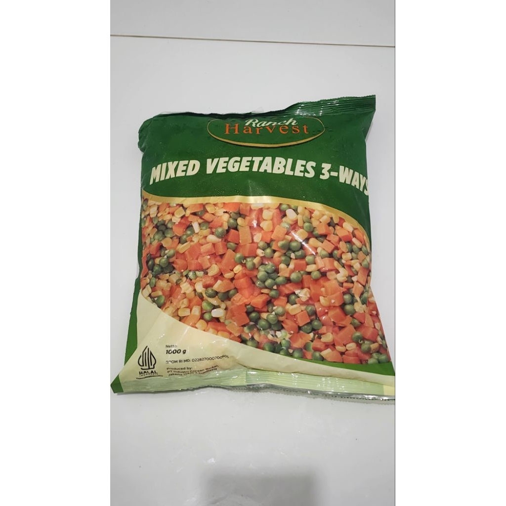 

Sayuran Beku Siap Masak 1kg – Mix Jagung Wortel Kacang Polong Ranch Harvest