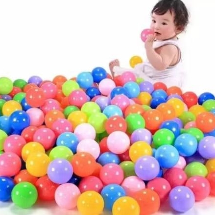 Bibu Bola Plastik Kecil Warna Warni Isi 50pcs