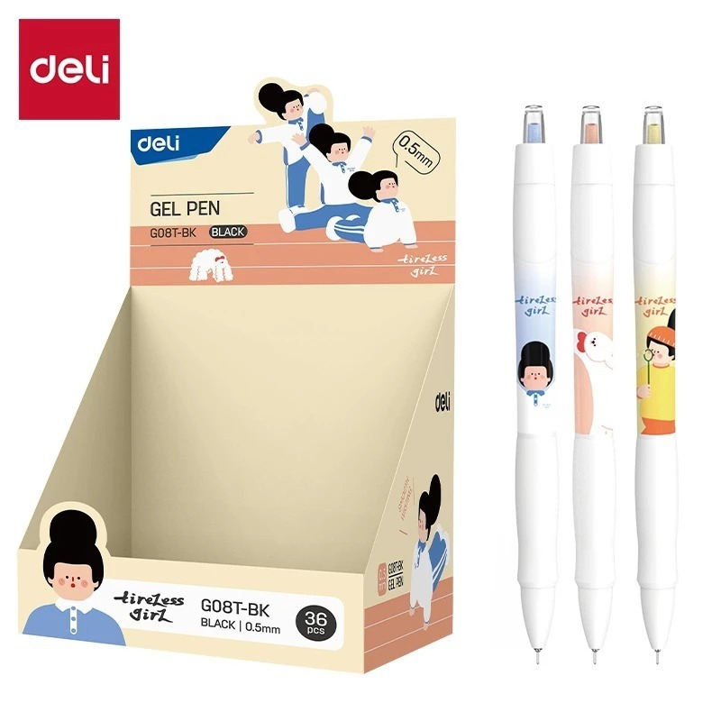 

DELI - PENA / PULPEN / PEN EG08T-BK TIRELESS GIRL 0.5MM GEL BLACK