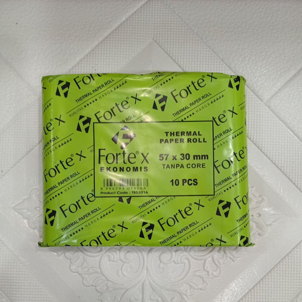 

thermal paper roll forte 57×30 (1 pack isi 10)
