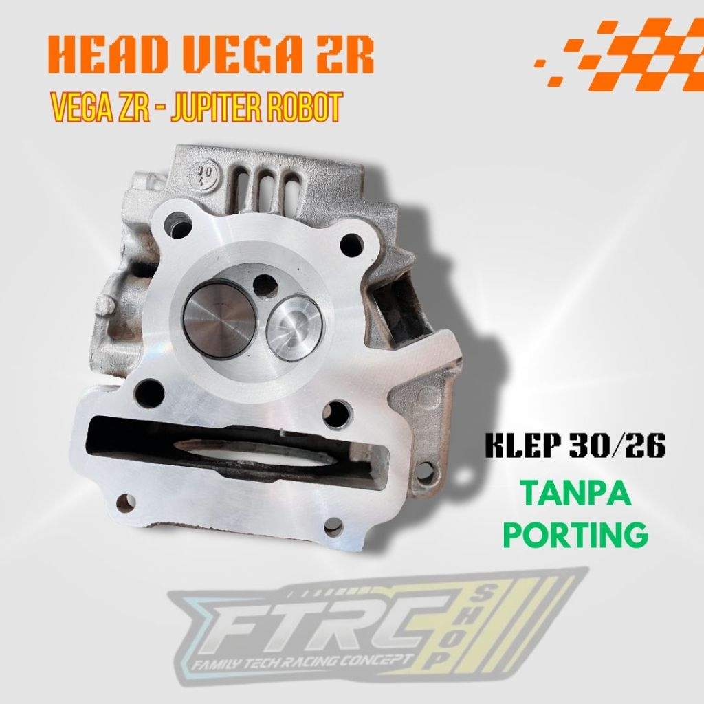 CYLINDER HEAD VEGA ZR 30/26 TANPA PORTING RUBAH SUDUT BUKAN BLES BLESAN