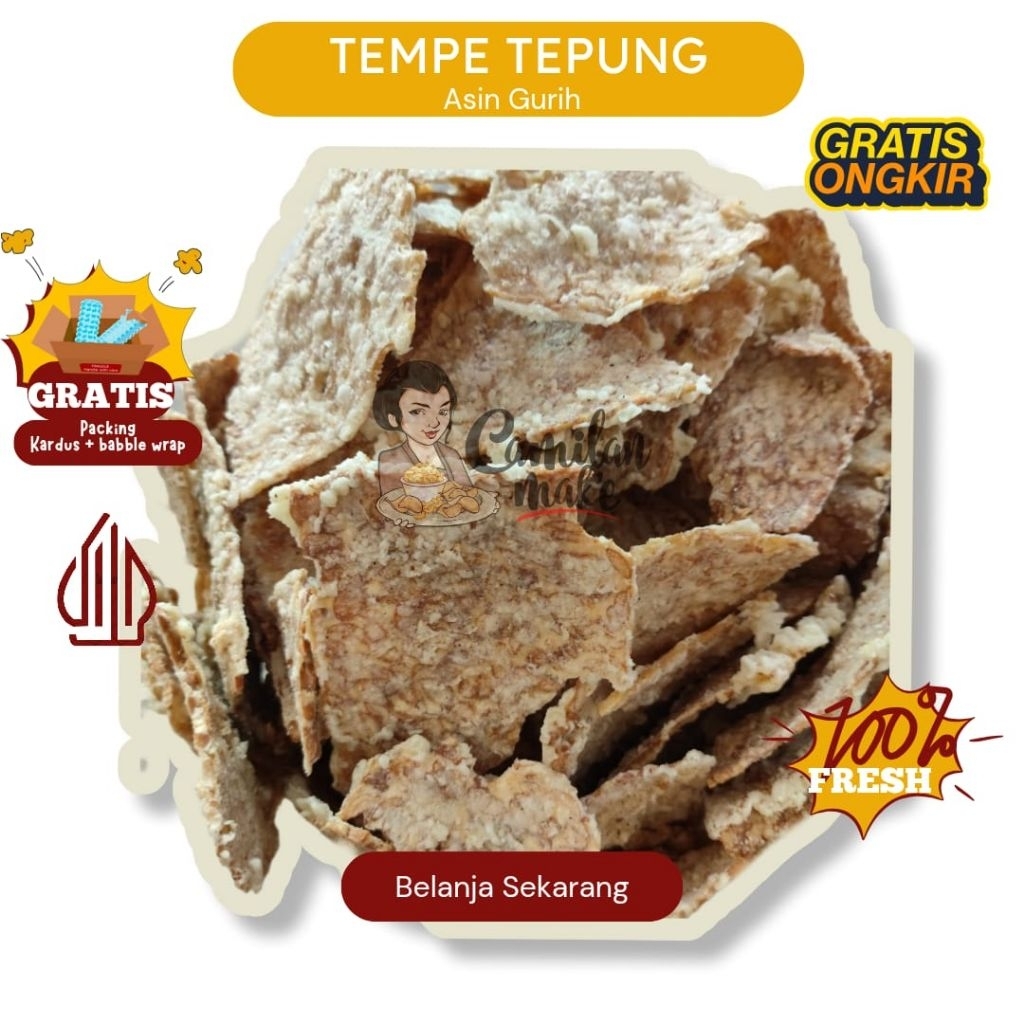 

KERIPIK TEMPE TEPUNG/ CAMILAN MAK'E/ CEMILAN KRIPIK/ JAJANAN/ SNACK KILOAN
