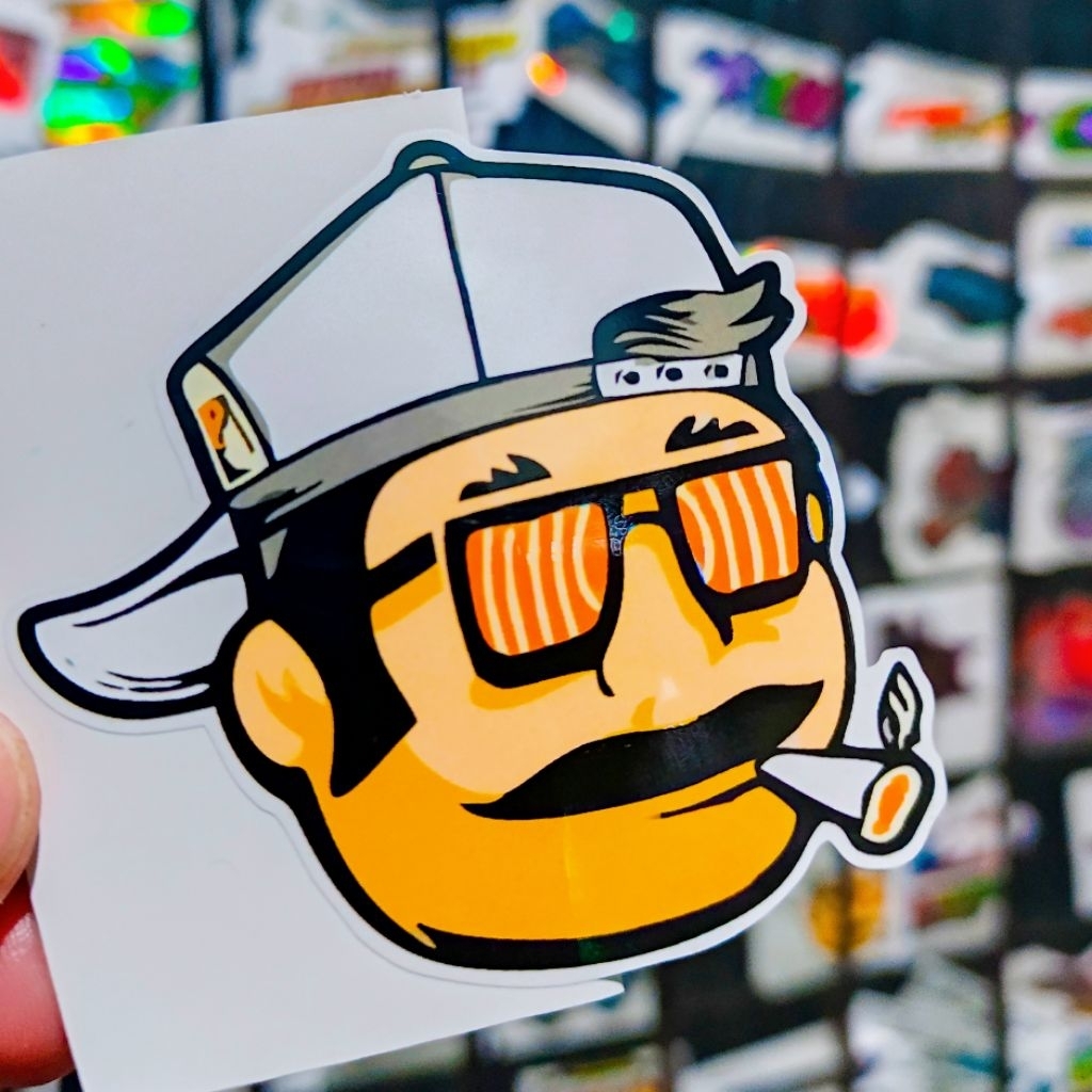 stiker motor pilloter orang CUTTING glossy