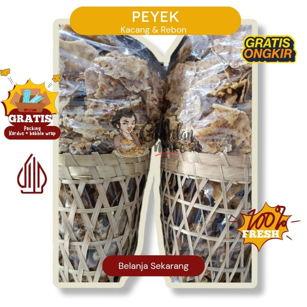 

PEYEK KACANG & REBON/ CAMILAN MAK'E/ REMPEYEK/ CEMILAN/ JAJANAN/ SNACK KILOAN