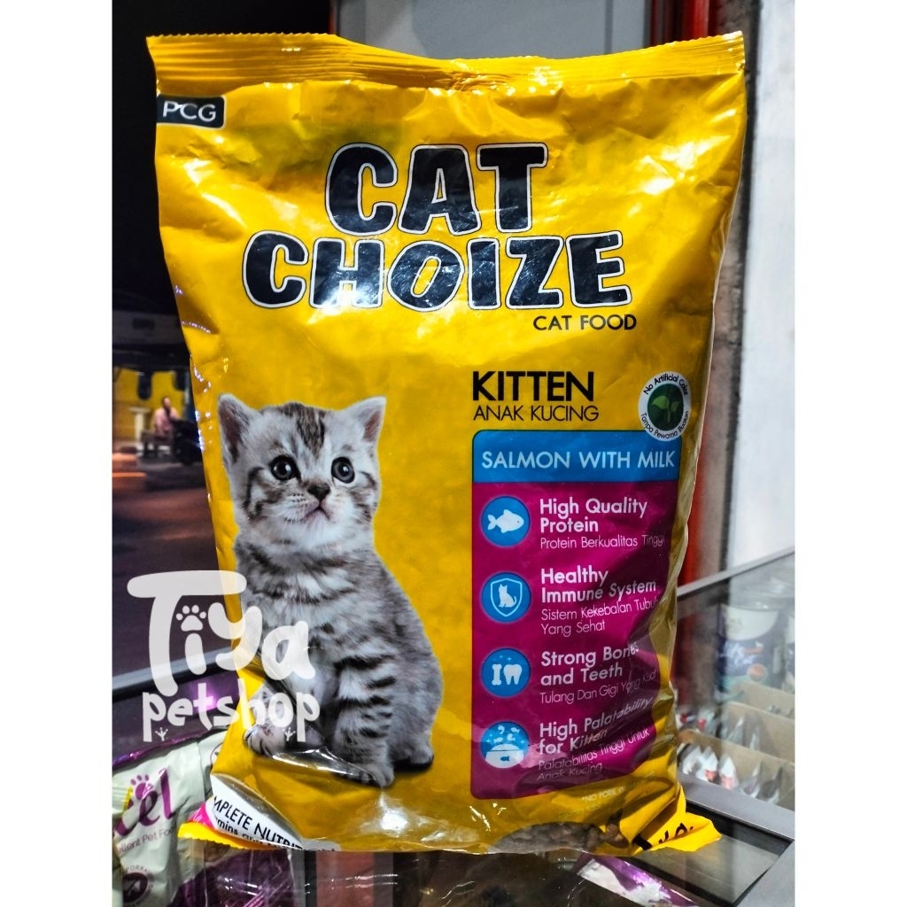 CAT CHOIZE KITTEN KUNING / CAT CHOIZE KITTEN SALMON WITH MILK 1KG