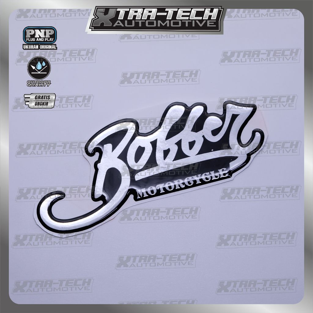 Emblem tangki motor custom / emblem tangki bobber / emblem timbul bobber / sticker bobber / emblem 3