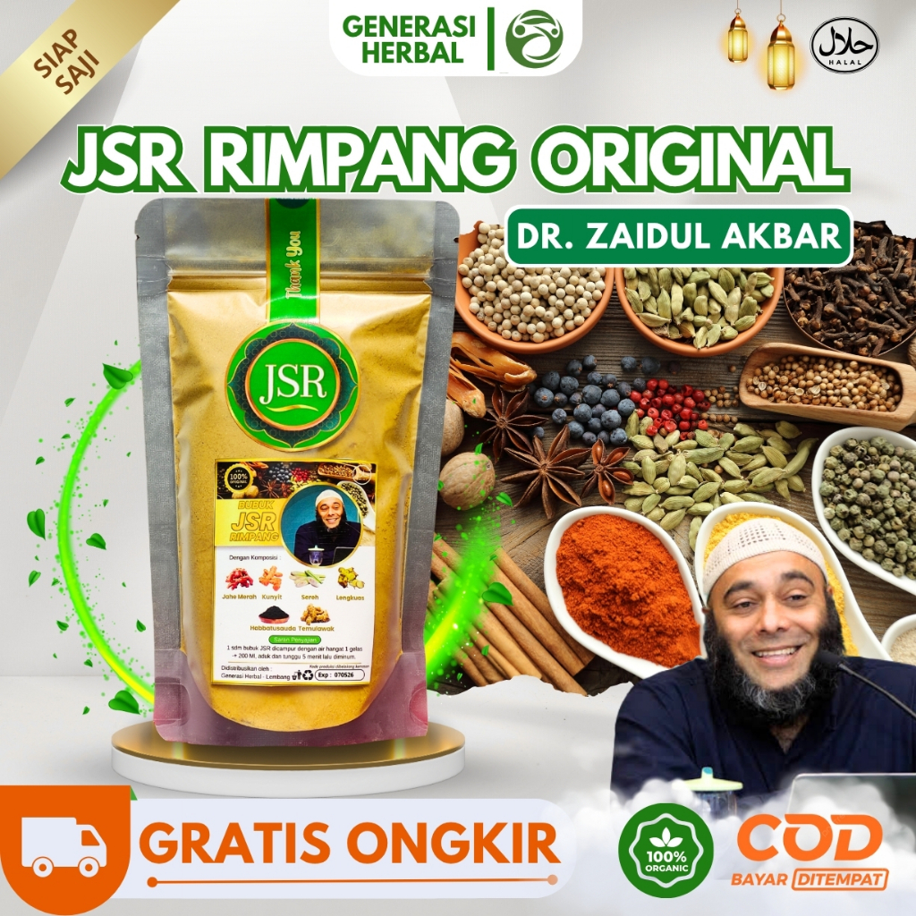 

JSR ORIGINAL BUBUK JSR RIMPANG TEH RIMPANG ORIGINAL DR ZAIDUL AKBAR PREMIUM QUALITY AMPUH