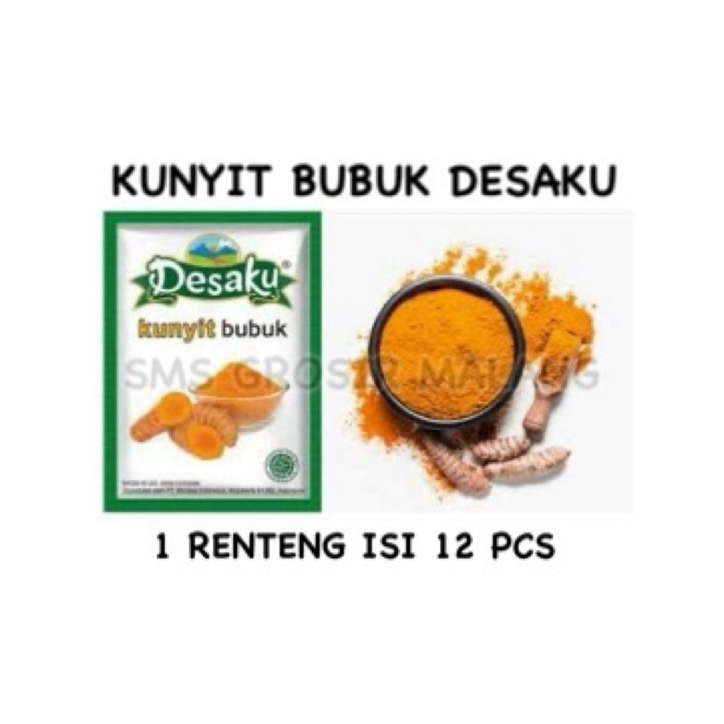 

KUNYIT BUBUK / KUNYIT DESAKU /KUNYIT BUBUK MURNI / 1 renteng isi 12 pcs