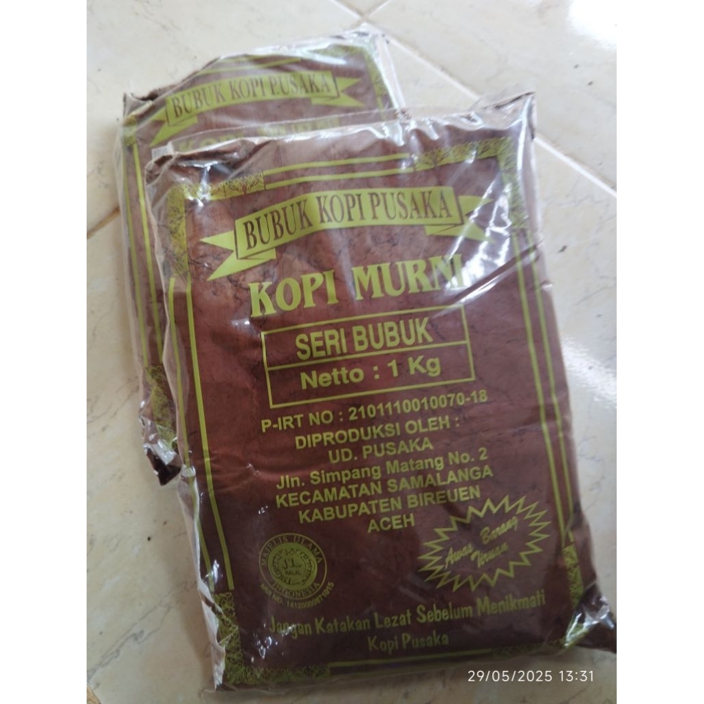 

Bubuk Kopi Pusaka Kopi Halus Murni 1 kg