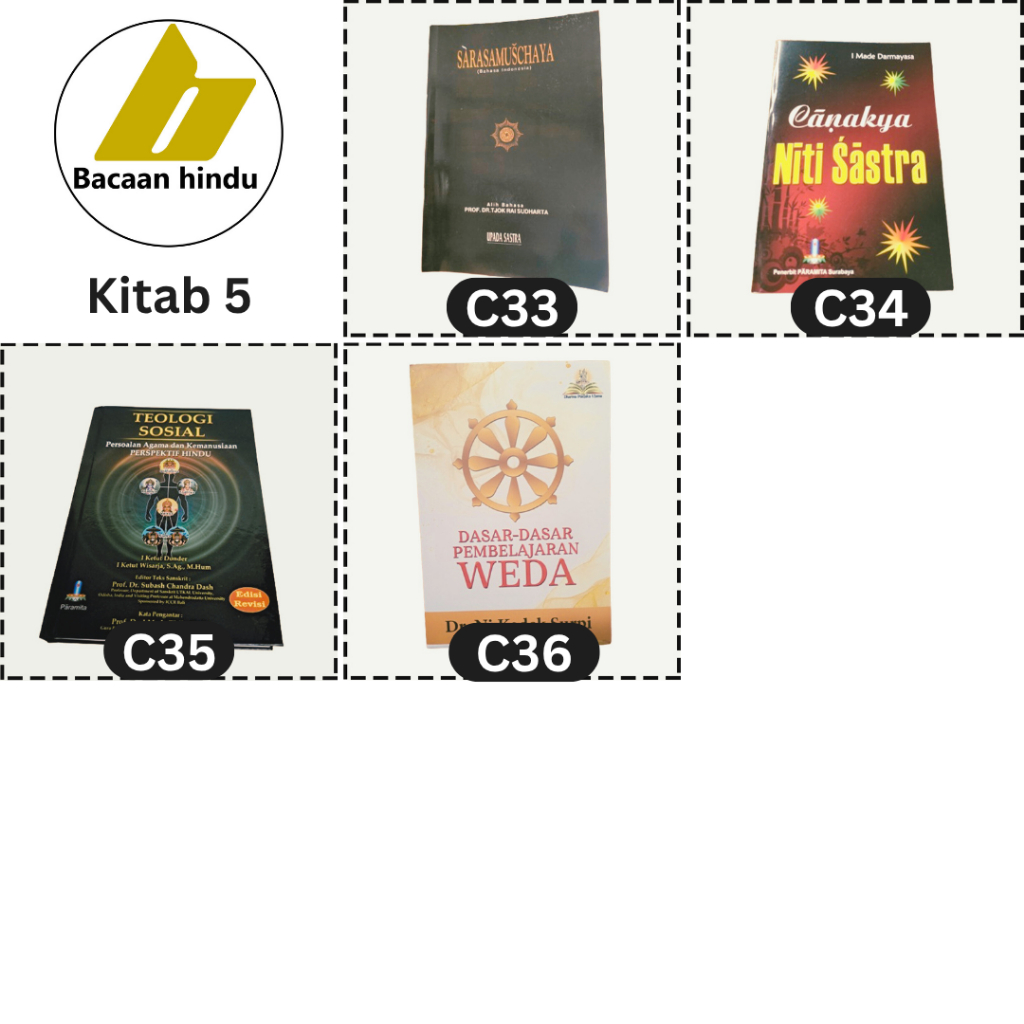 Buku Kitab 5 Sarasamuschaya Canakya Teologi Sosial Pembelajaran Weda Agama Hindu Bali