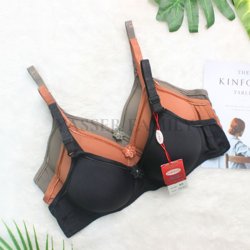 (PAKET 3PCS) BRA WANITA TANPA KAWAT KAIT DUA OREO ORIGINAL A5 / BH PEREMPUAN IMPORT