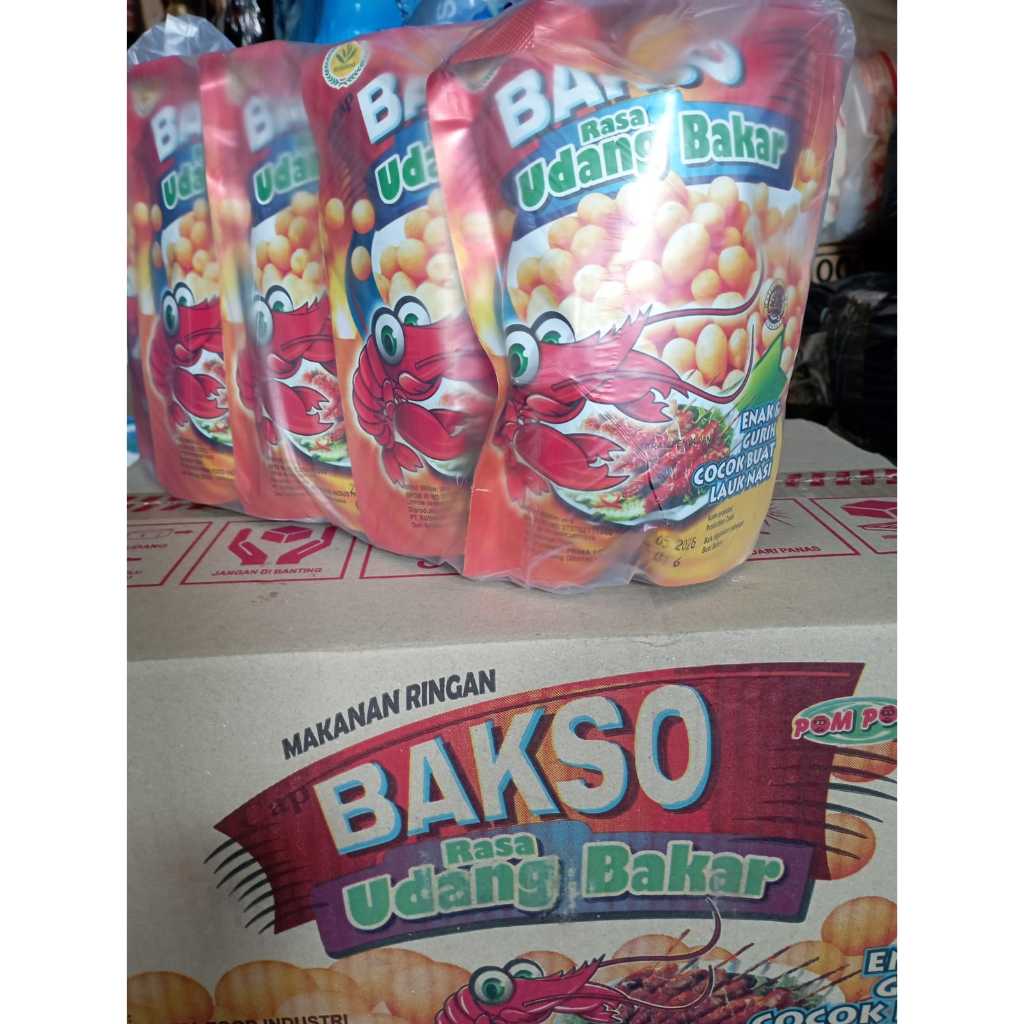 

Makanan Ringan Bakso Rasa Udang Bakar 1 pack isi 10 Rusindo Cemilan Lauk