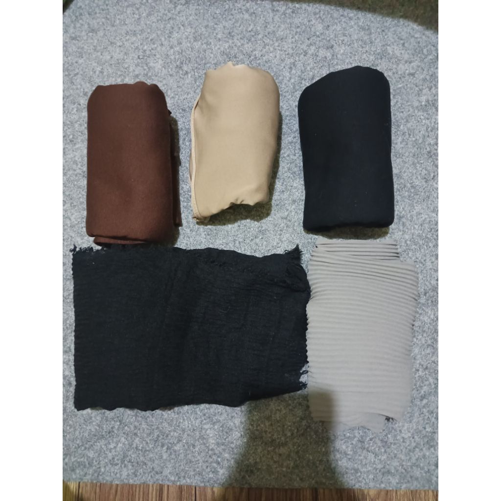 PRELOVED JILBAB PASHMINA JERSEY | KAOS | PLISKET