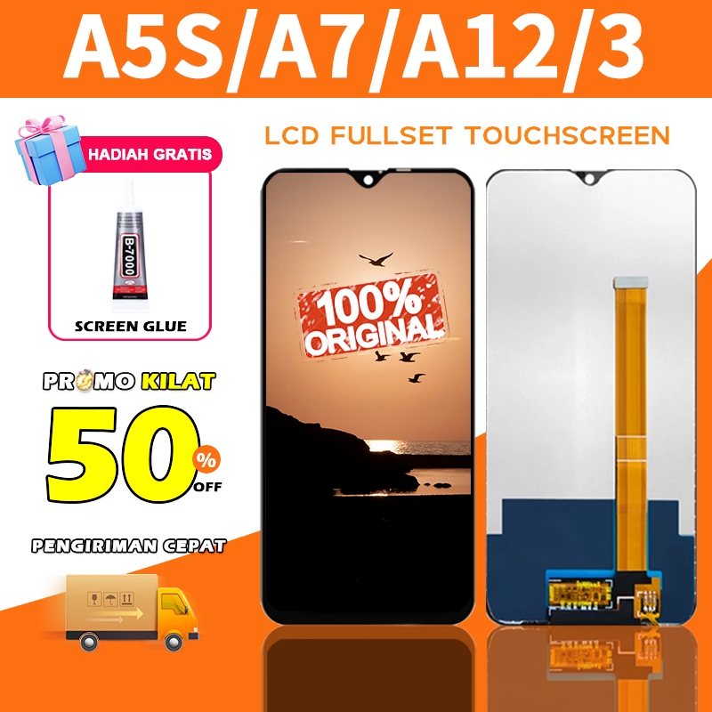 LCD FOR OPPO A5S A12 A7 FOR REALME 3 Fullset Touchscreen HP Touch Screen Bagian Digitizer Layar Sent