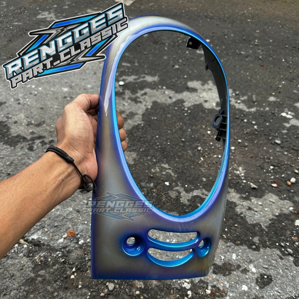 Panel dasi cover lampu depan honda scoopy fi warna custom titanium