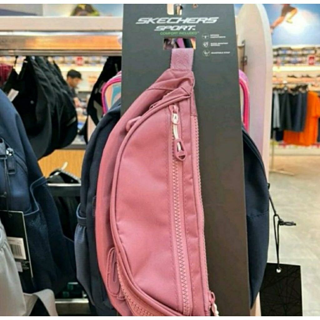 ORIGINAL SKECHERS WAIST BAG TAS PINGGANG PINK (NEW)