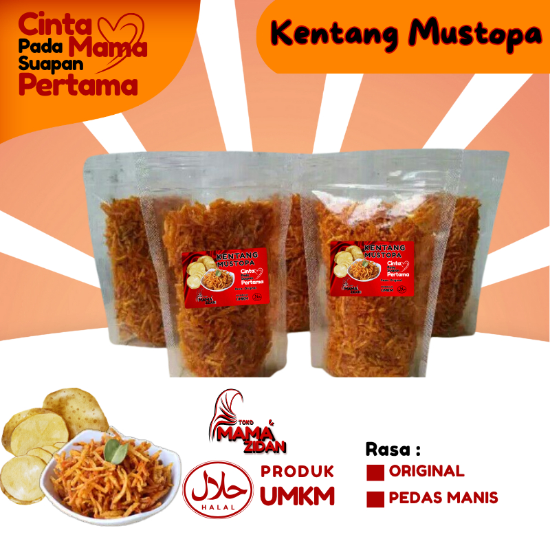 

Kentang Mustofa Pedas Manis Dan Original 100 gr/Kentang Kering Mustofa