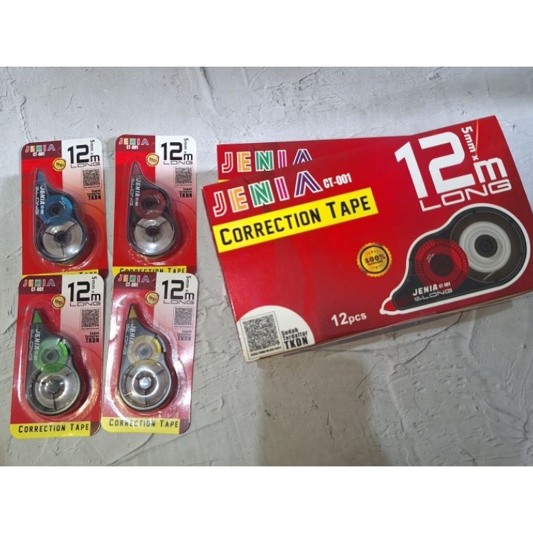 

12 Pcs Tipex Roll Jenia CT1 12 Meter KODE Q7K6