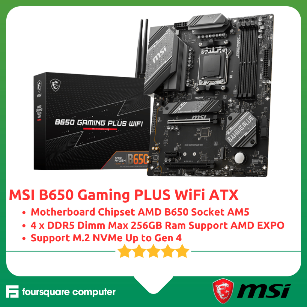 Motherboard MSI B650 GAMING PLUS WIFI Mobo AMD Socket AM5 Garansi Resmi