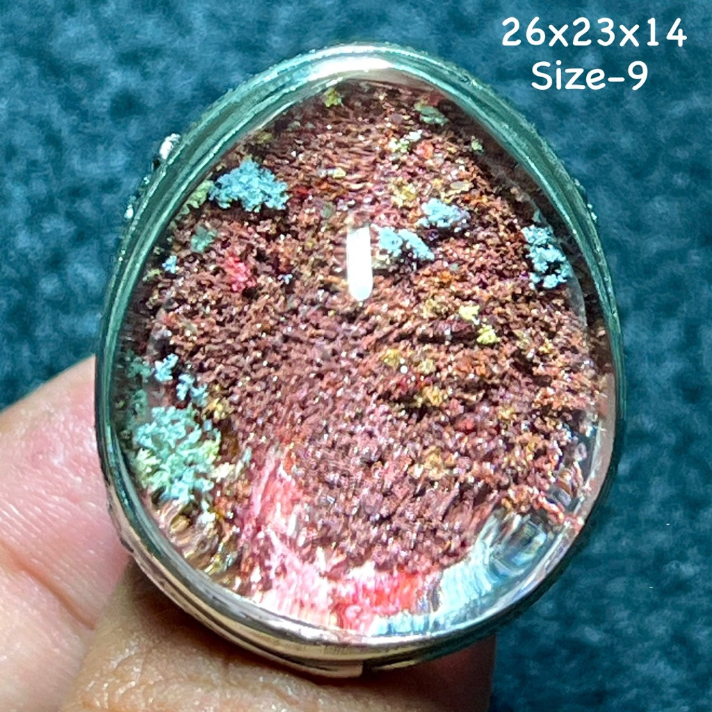 Cincin Batu Akik Natural Pantom Quartz Kecubung Karang (Asli Alam)