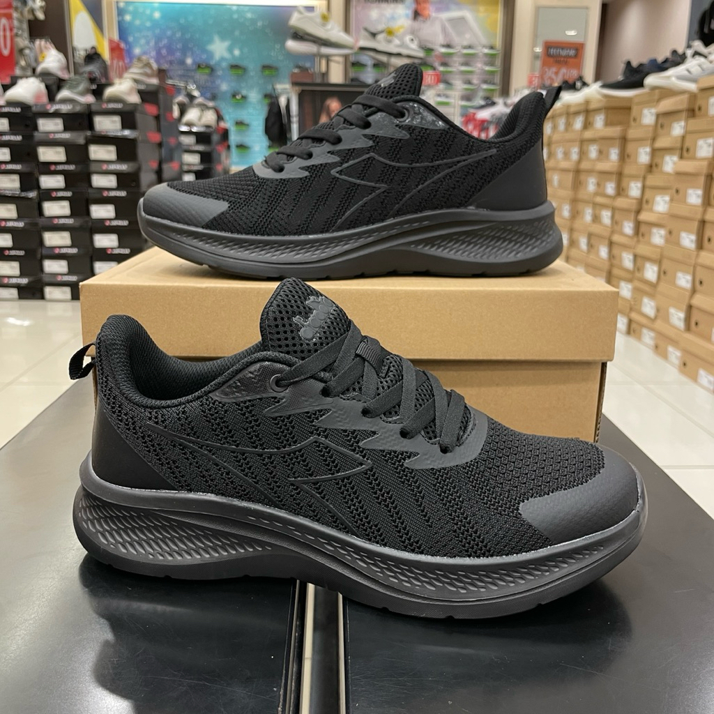 (DIAX25F0406M) Diadora Niaga Men's Running Shoes - Mono Black ORIGINAL