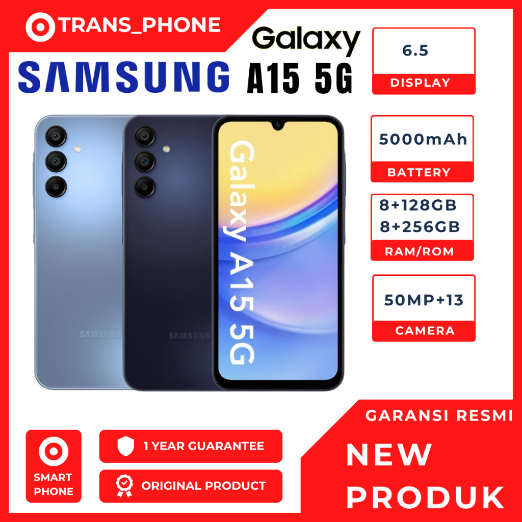 Samsung GALAXY A15 5G RAM 8/256GB GARANSI RESMI SAMSUNG SEIN