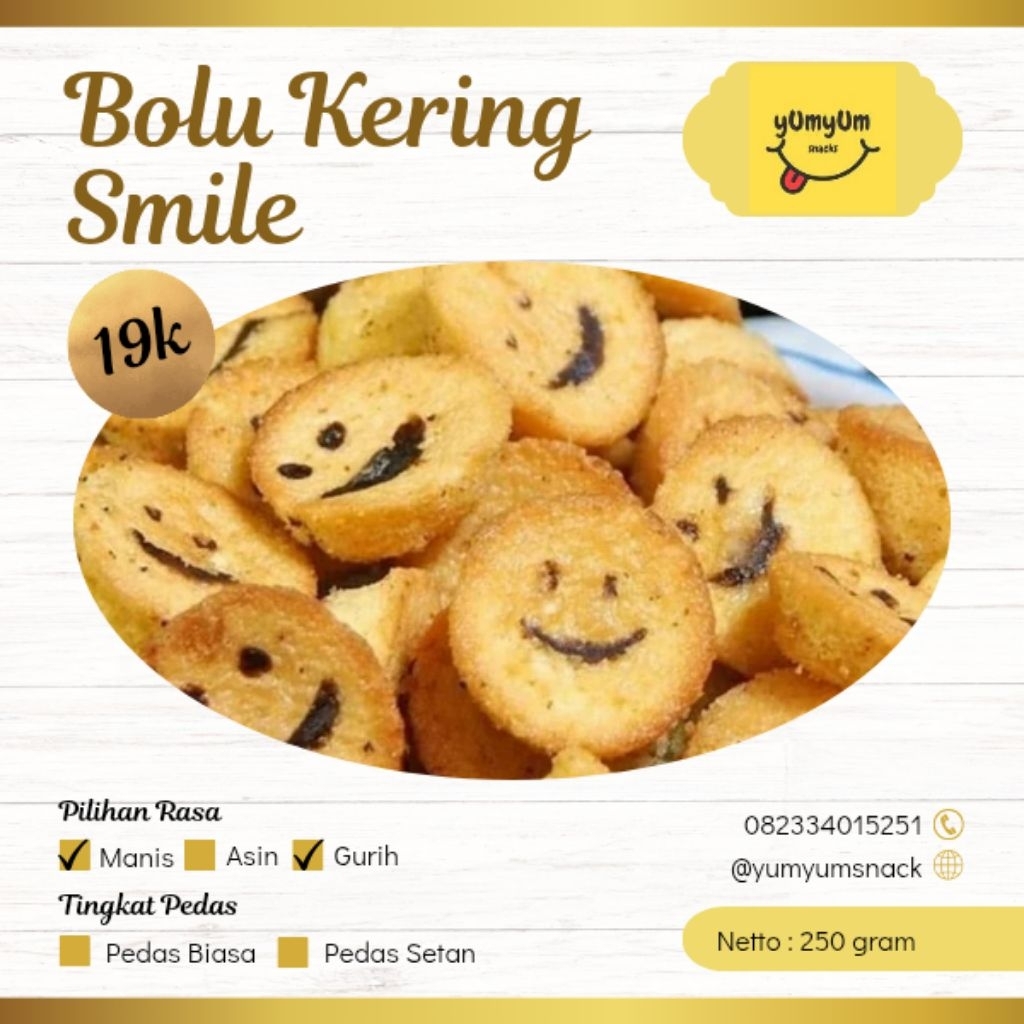 

Bolu Mini Kering Smile 250gram