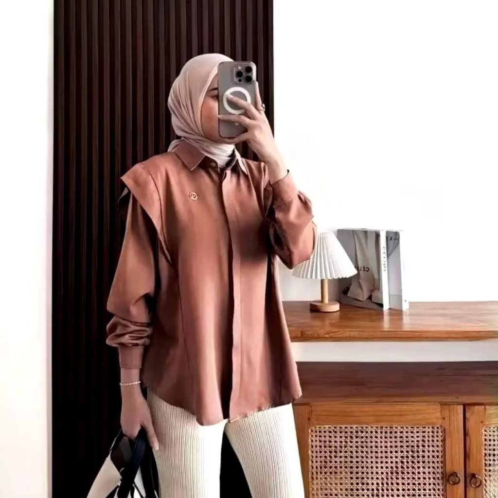 ANDIN  BLOUSE KEMEJA WANITA BAHAN TOYOBO PREMIUM