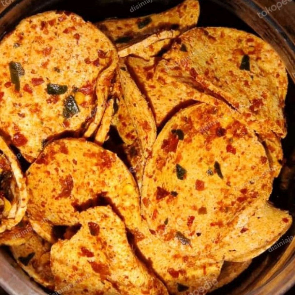 

Basreng Pedas Cikruh Daun Jeruk 250 gram