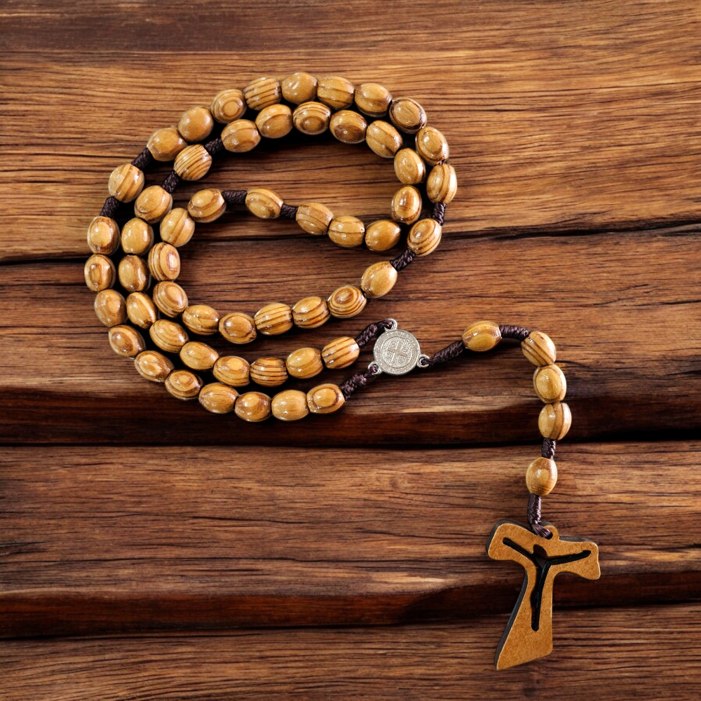Rosario Kayu Salib Tao Siluet 8mm