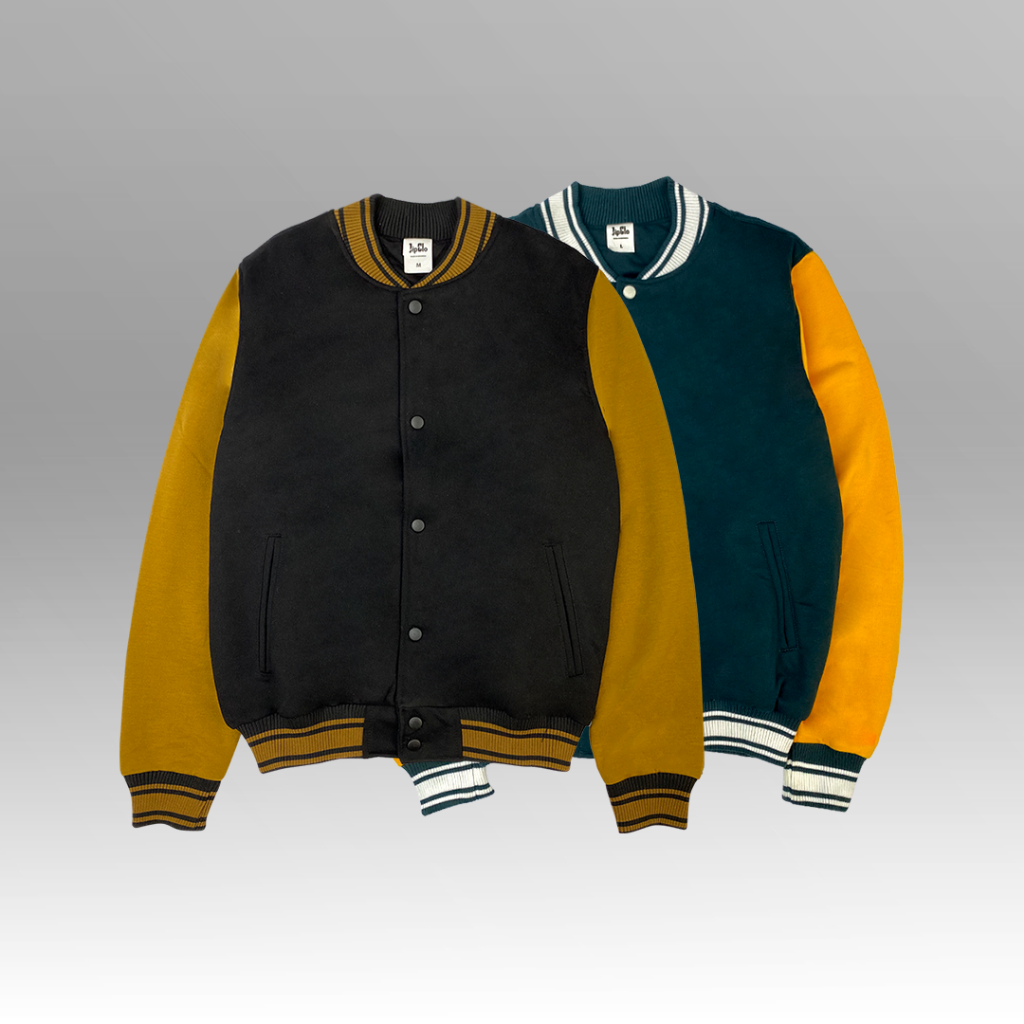 JipClo Jaket Varsity Baseball Unisex Pria Wanita All Colours
