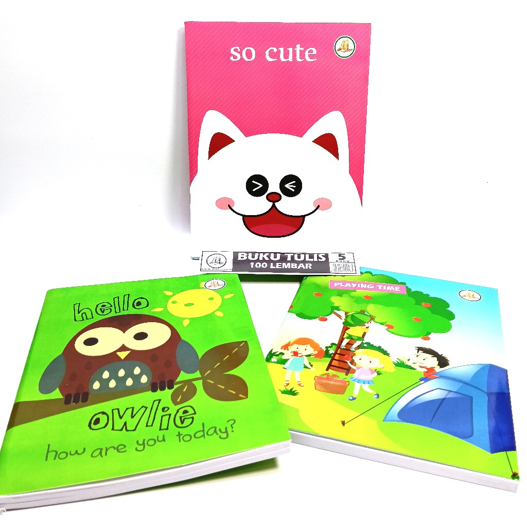 

(Per Pak isi 5) Buku Tulis Sekolah AA 100 lbr ukuran A5 Softcover