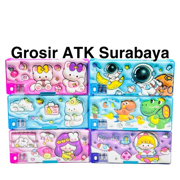 

Kotak Tempat Pensil Magnet Fancy Cute Girl Animal Beruang Dinosaurus Lucu Astronot Space