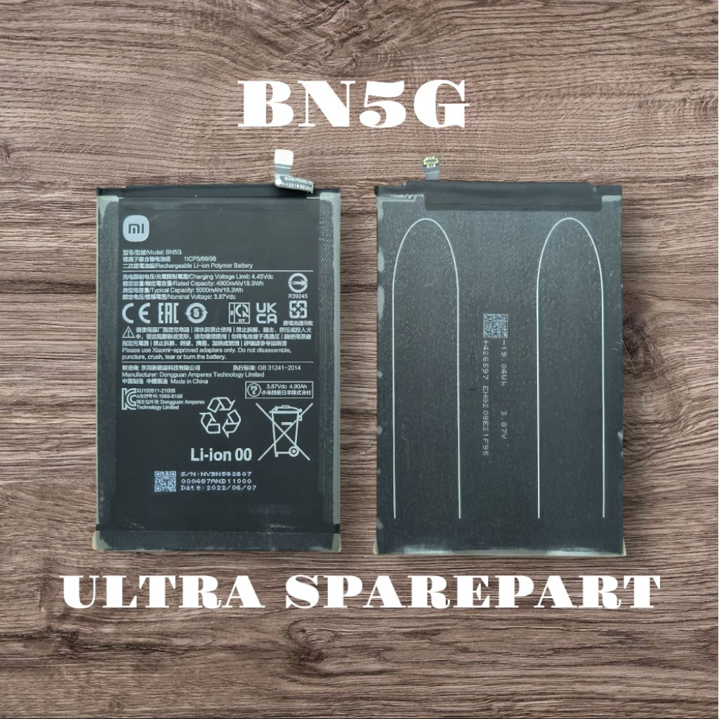 BATRE BATTERY BATERAI BN5G REDMI 10A/10C ORIGINAL 100% COPOTAN BEKAS SECOND
