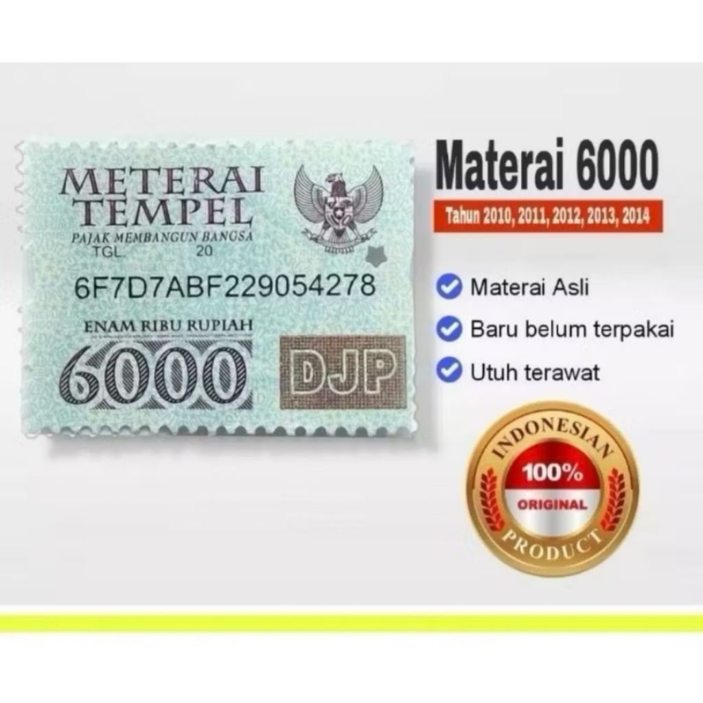 

Materai 6000 Ori/Asli