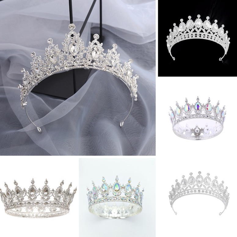 KODE N98Y BISA HIJAB CROWN Bridal MAHKOTA TIARA PRINCESS PREMIUM KRISTAL BERLIAN  MAHKOTA BLINGBLING
