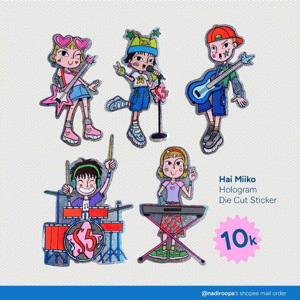 

Hai Miiko Hologram Die Cut Sticker | NADIROOPA