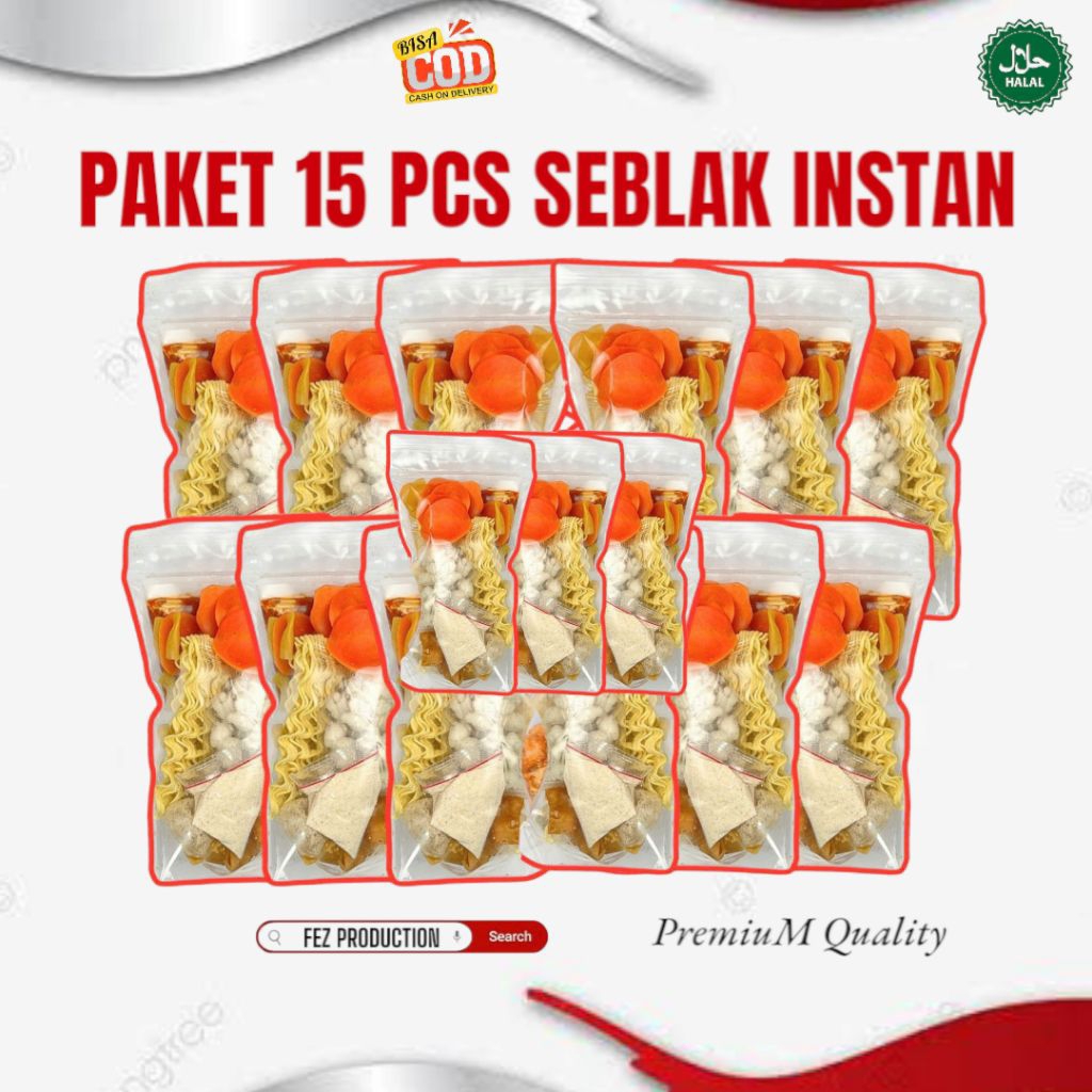 

PAKET 15 PCS SEBLAK INSTAN KUAH KENCUR PEDAS