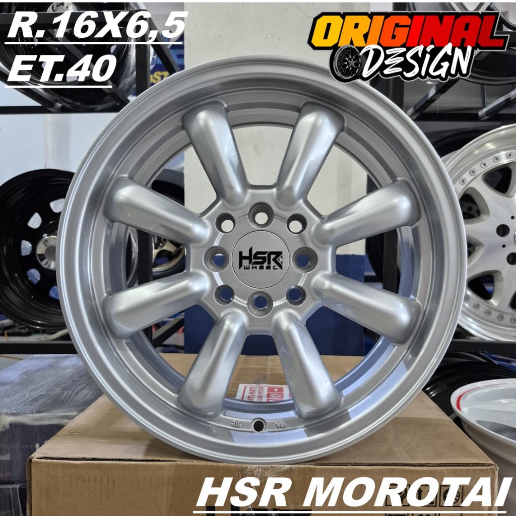 Pelek Mobil KIJANG LGX, LIVINA, BALENO, Ring 16 Velg HSR MOROTAI R16 Silver