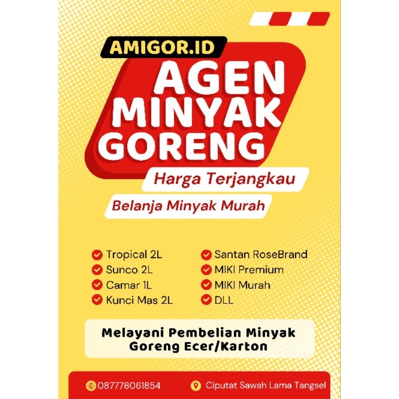 

Minyak Goreng Apical Camar 1L Isi 12Pcs