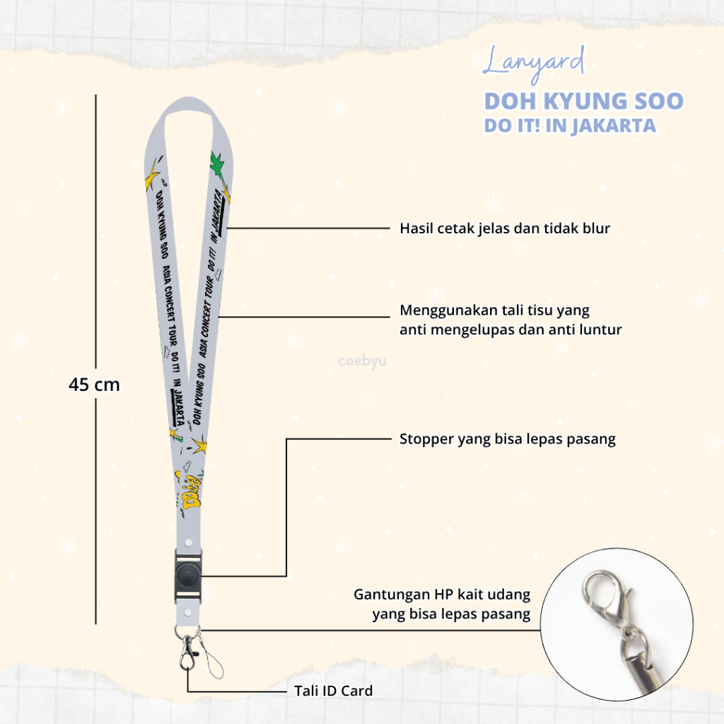 

READY STOCK Lanyard Doh Kyung Soo DO IT! in Jakarta Kpop do kyungsoo d.o exo Konser JKT Indonesia INA exol exo-l K-Pop Tali Gantungan HP PC ID Card Cahol Card Holder