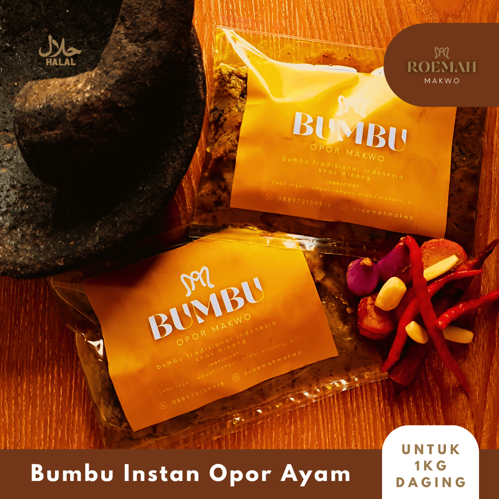 

BUMBU OPOR TRADISIONAL ROEMAH MAKWO AUTENTIK PADANG MINANG KABAU