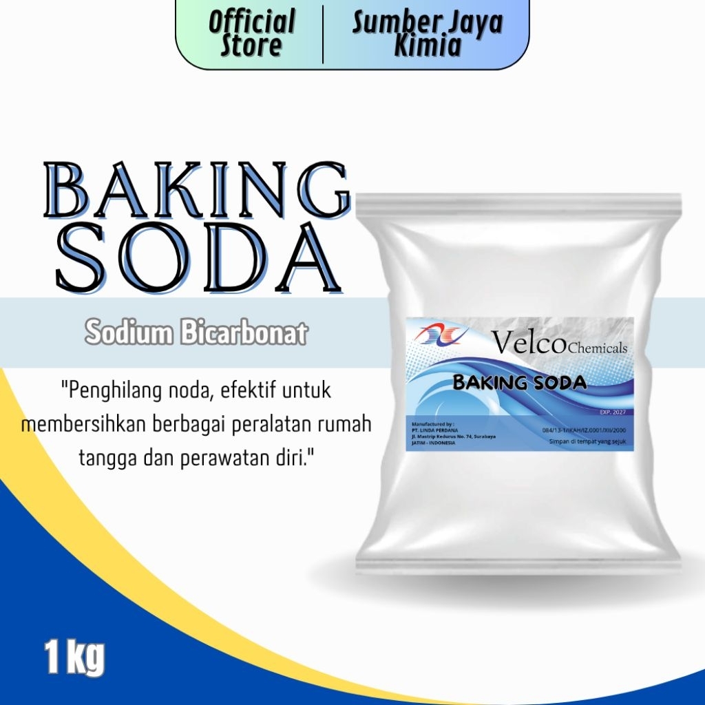 

VELCO Sodium Bicarbonate 1 Kg/ Baking Soda/ Natrium Karbonat/ Bicarbonat