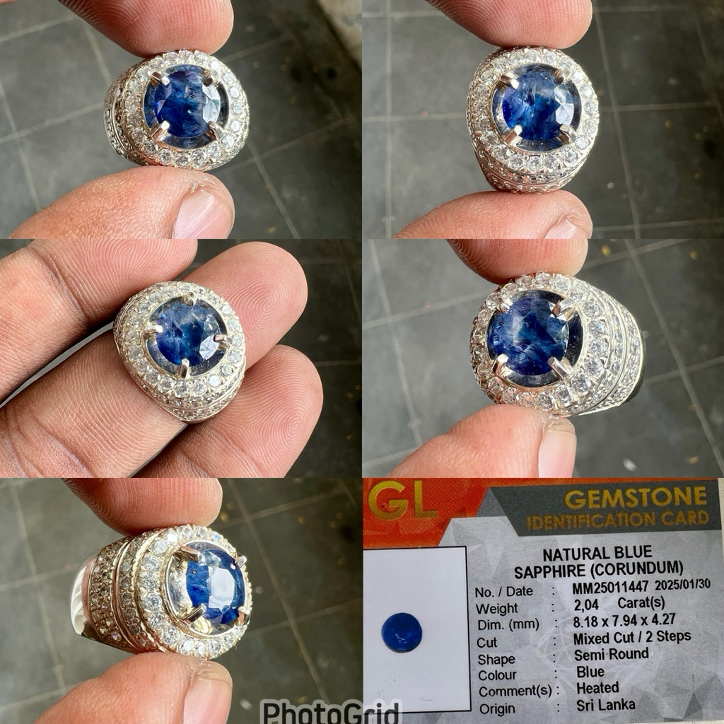 cincin Batu Blue Safir Ceylon srilanka natural blue sapphire cylon srilangka safir sapphir selon rin