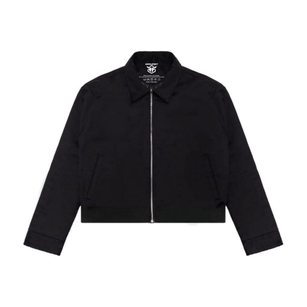 Ripplefect - Boxy Work Jacket - Jaket Kerja Boxy Hitam Polos