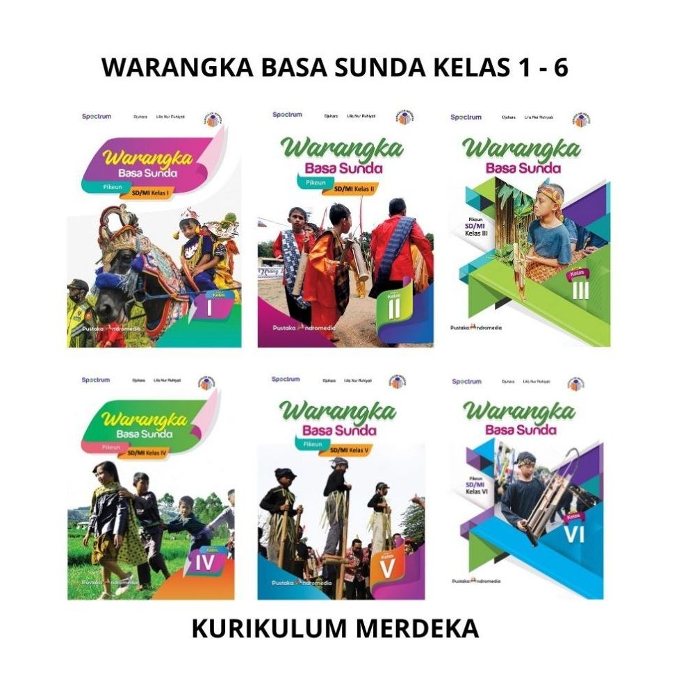 Buku Warangka Bahasa Sunda Kelas 1 2 3 4 5 6 dan Kamus Kurikulum Merdeka