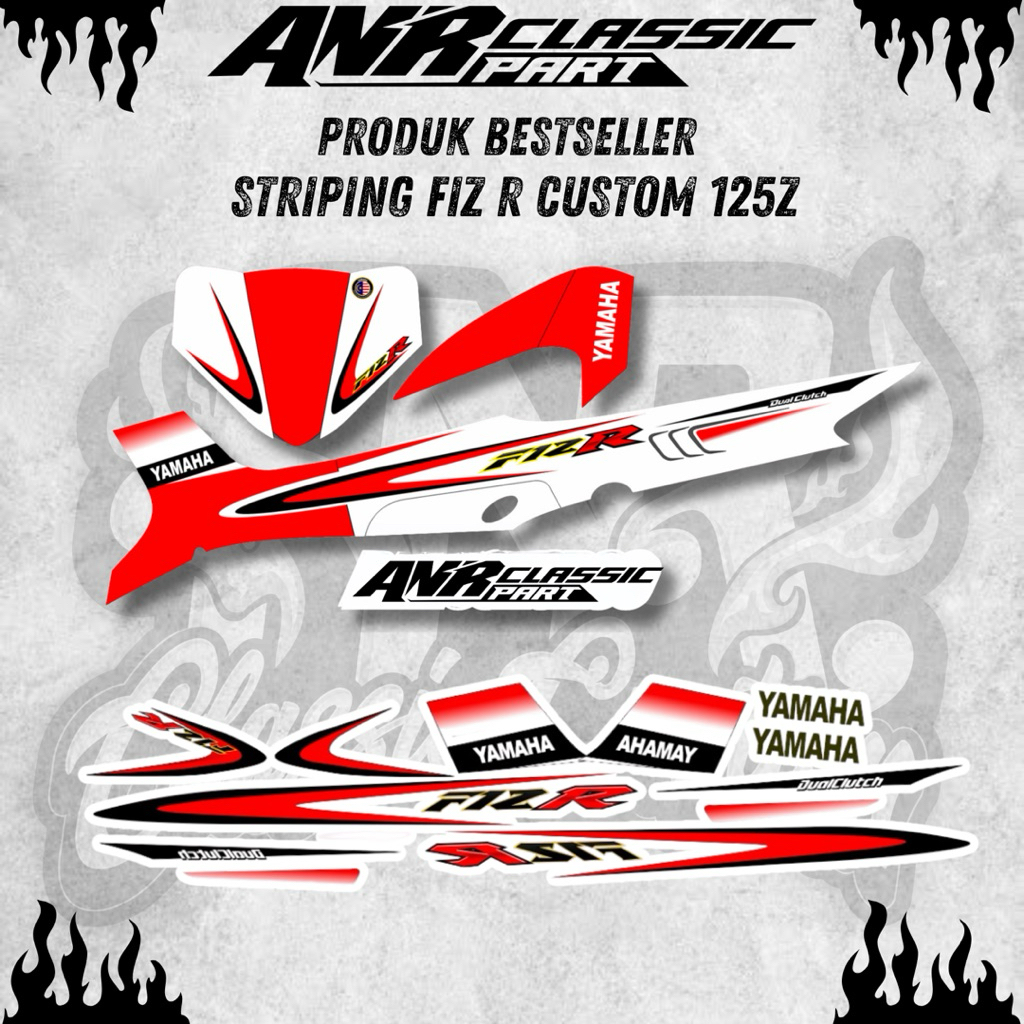 Striping Yamaha Fiz R Custom Model 125z Striping Variasi FizR Fiz R Model 125z