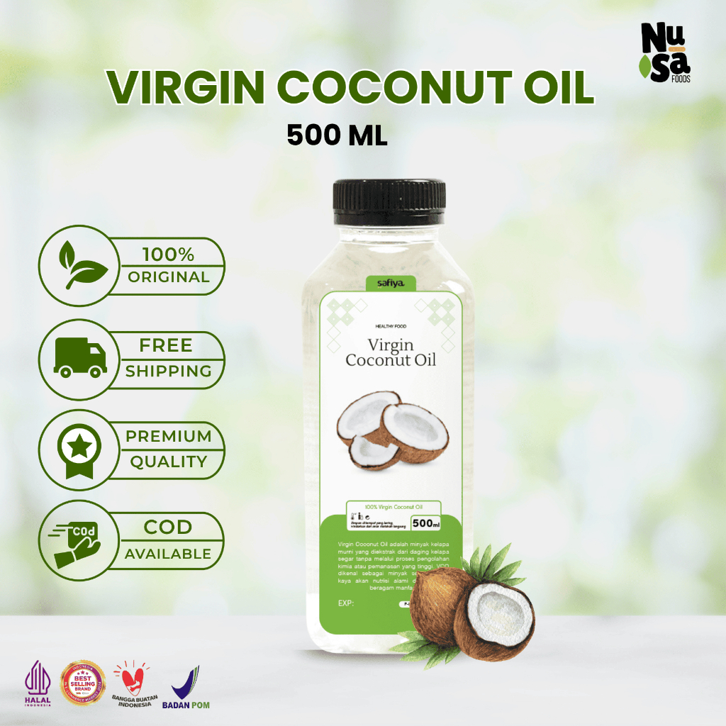 

Virgin Coconut Oil Safiya 500 ML VCO Minyak Kelapa Murni 100% Original