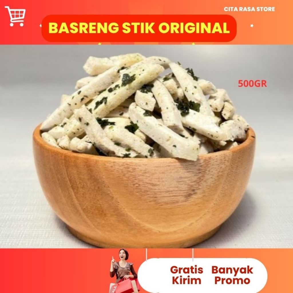 

(500Gram) Basreng Viral Baso Goreng Stik Ikan| Basreng Original Daun Jeruk